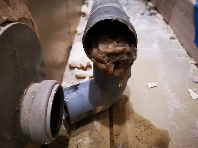 Clogged sewer line